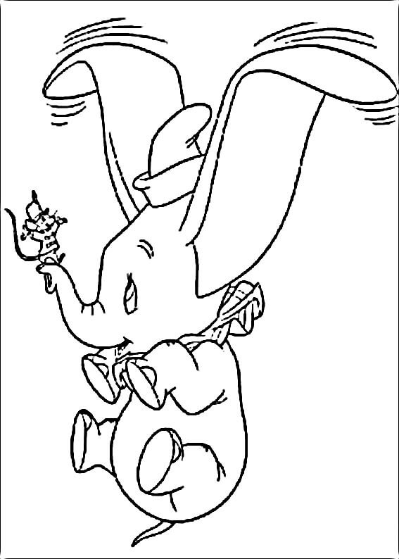 Gratis druckbarer Dumbo ausmalbilder
