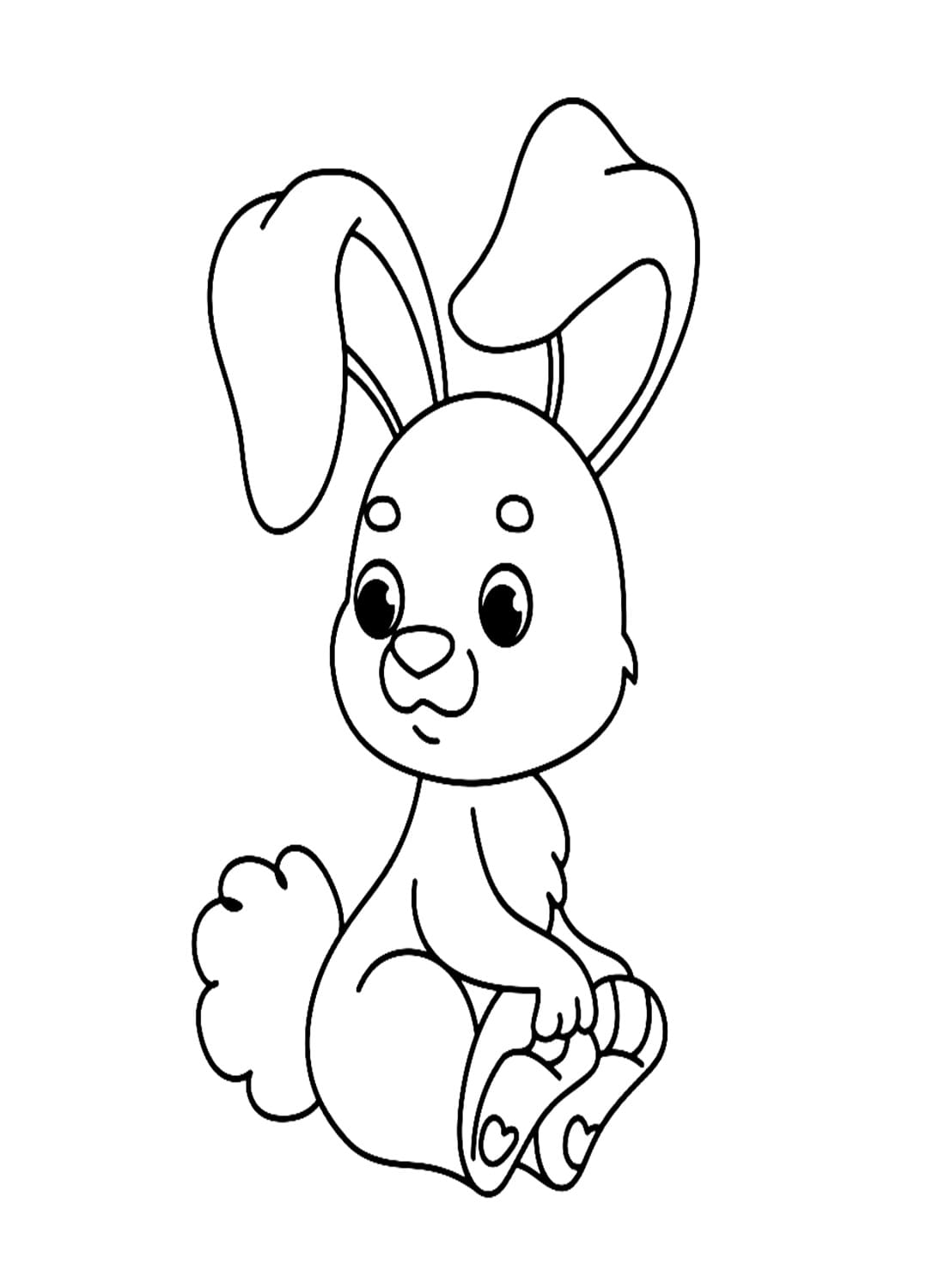 Gratis druckbarer Hase ausmalbilder