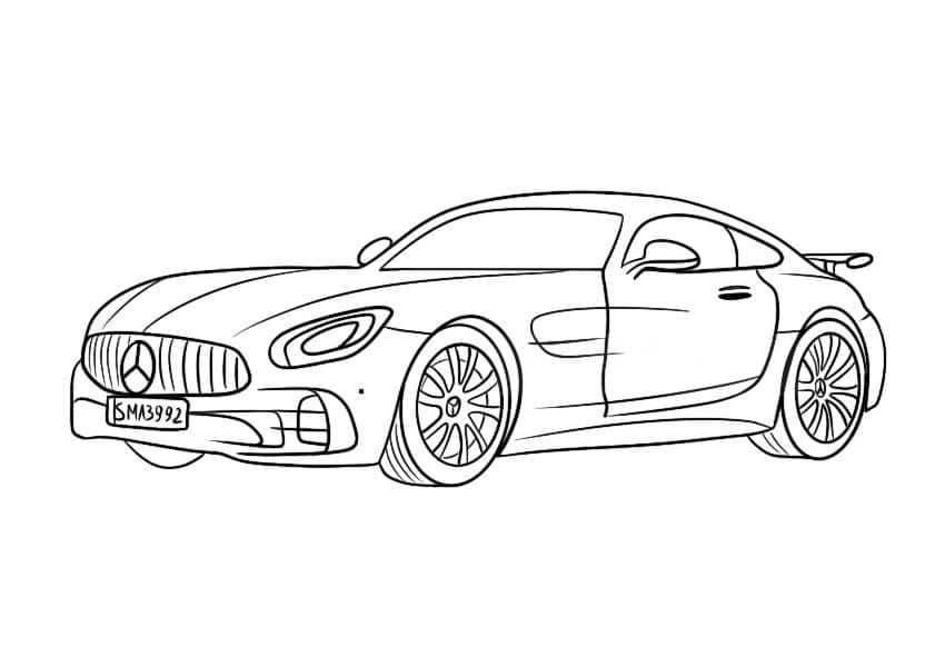 Gratis druckbarer Mercedes ausmalbilder