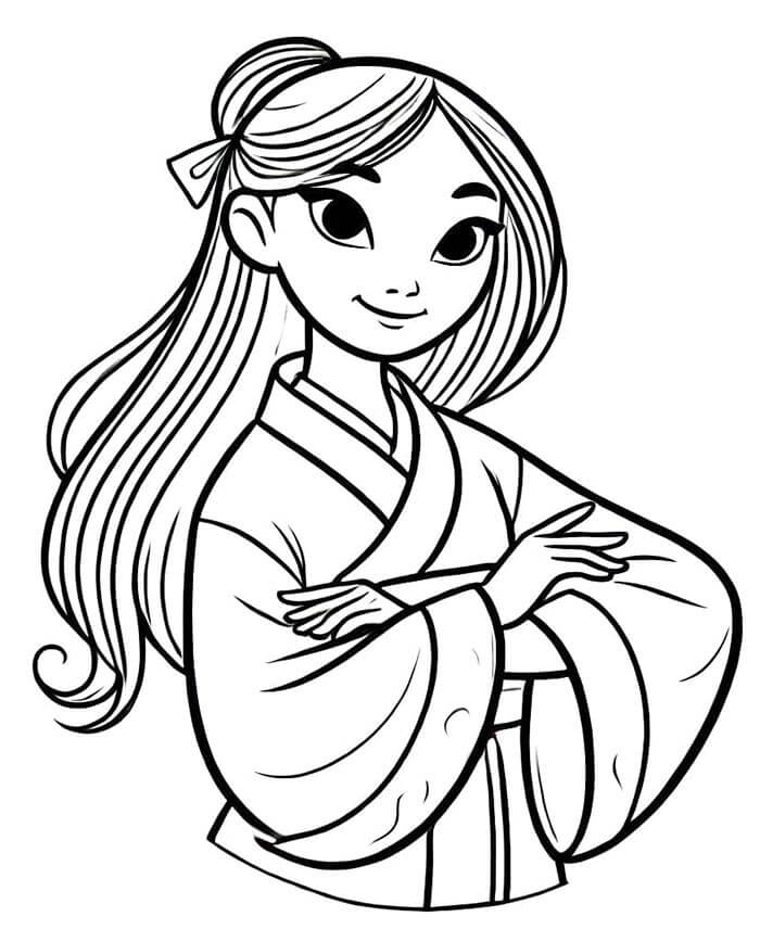 Gratis druckbares Mulan ausmalbilder