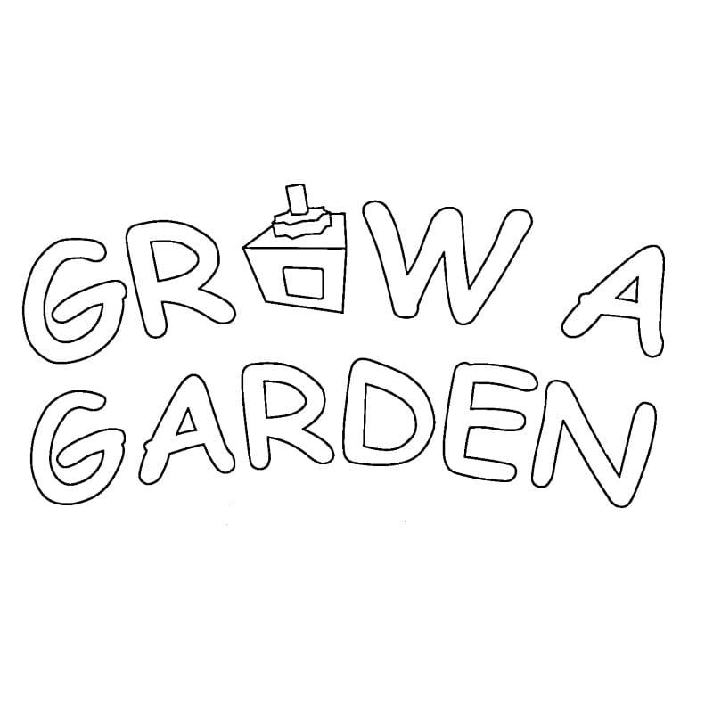 Grow a Garden Logo ausmalbilder