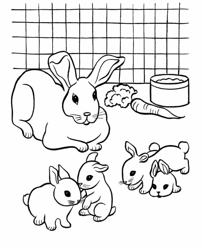 Hase für 4-jährige Kinder ausmalbilder