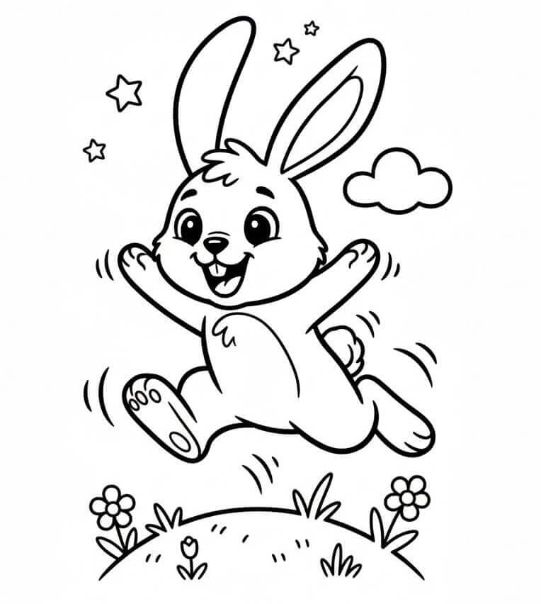 Hase gratis Druckvorlage ausmalbilder