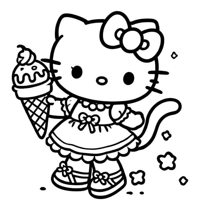 Hello Kitty für 3-jährige Kinder ausmalbilder