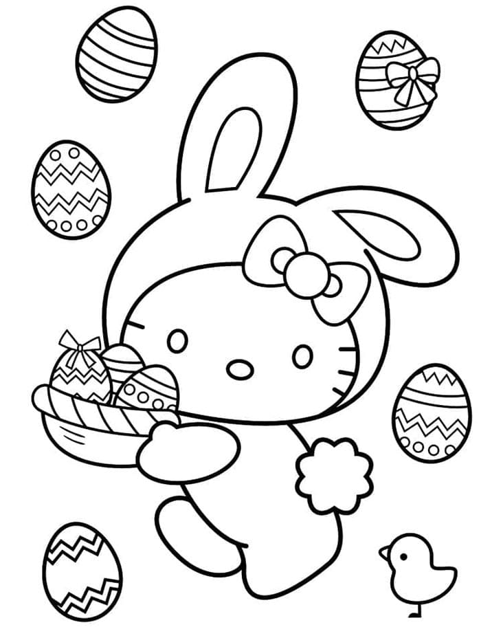 Hello Kitty gratis Druckvorlage ausmalbilder