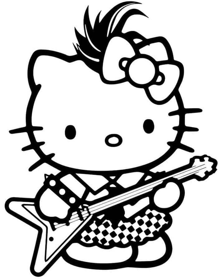 Hello Kitty im Sanrio-Stil ausmalbilder