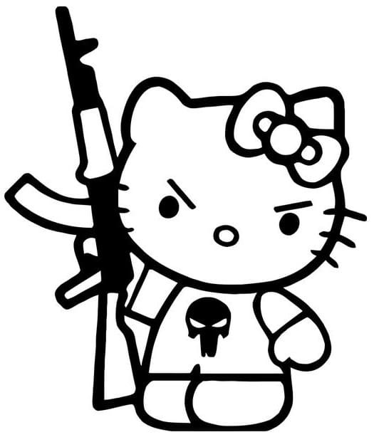 Hello Kitty ist wütend ausmalbilder