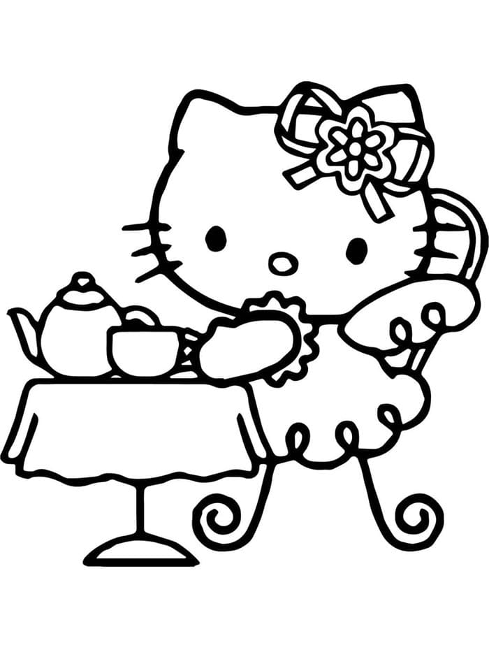 Hello Kitty zum Ausmalen und Drucken ausmalbilder