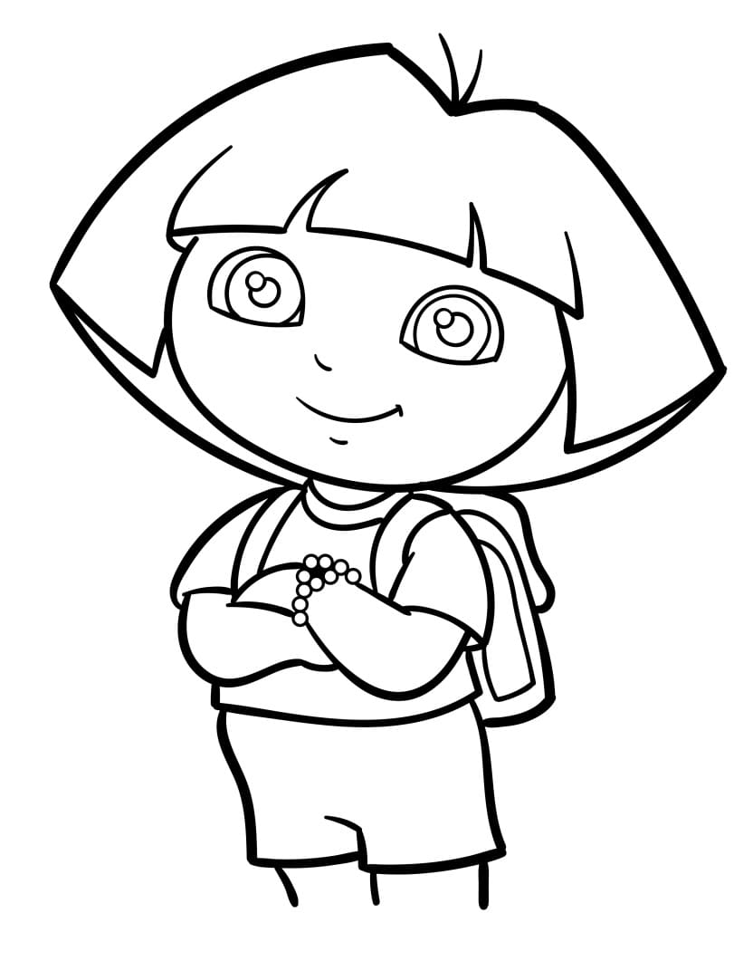 Hübsche Dora ausmalbilder