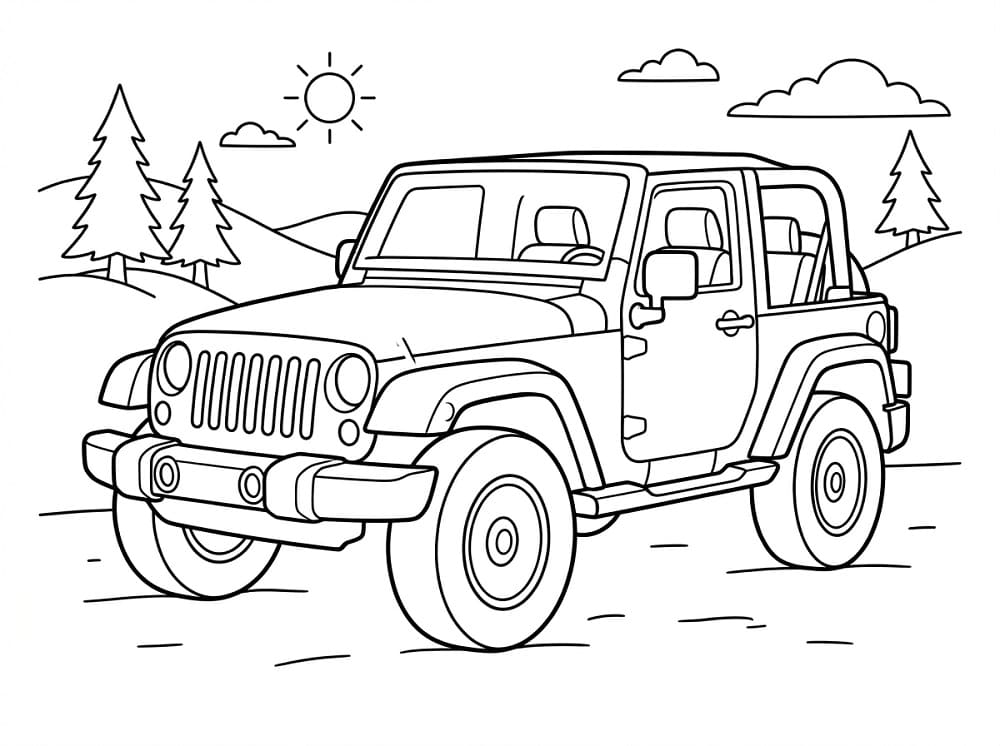 Jeep Auto ausmalbilder