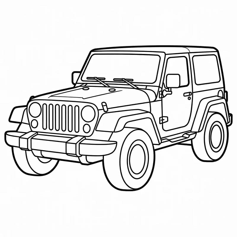 Jeep Druckvorlage für Kinder ausmalbilder