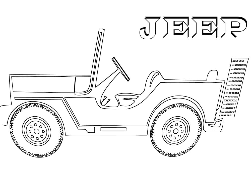 Jeep druckbares Bild ausmalbilder