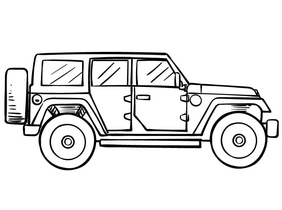 Jeep für 1-jährige Kinder ausmalbilder