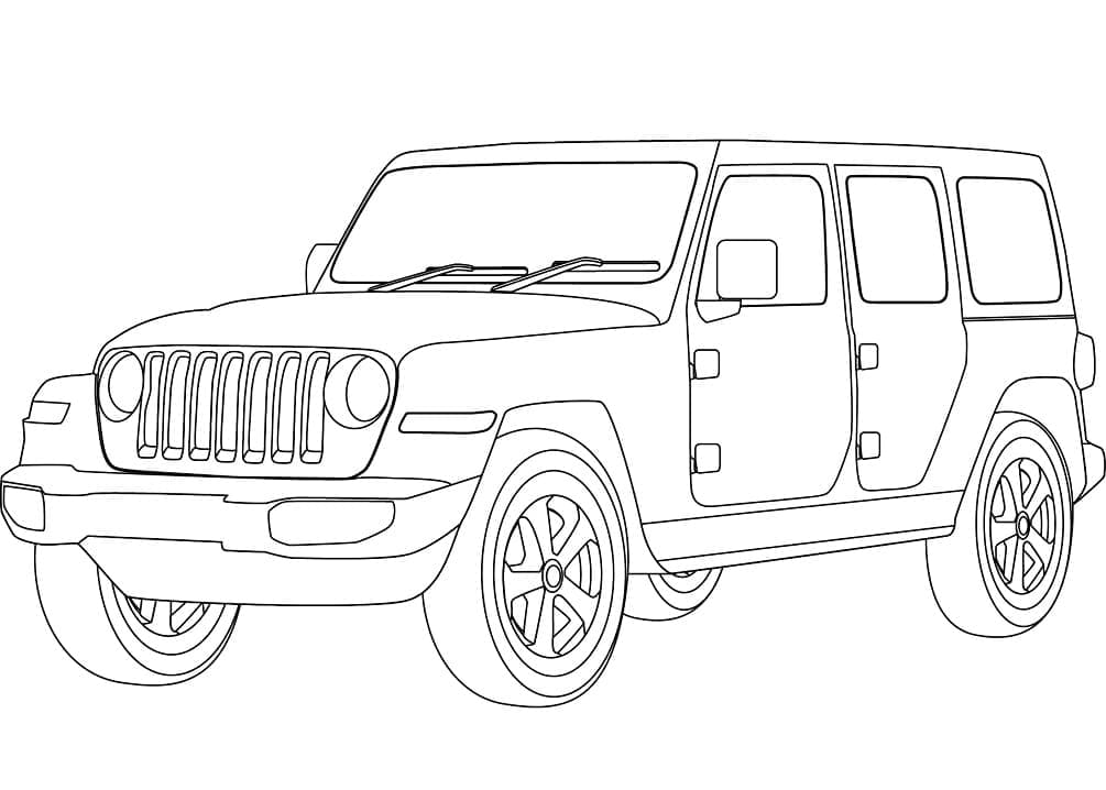 Jeep für 4-jährige Kinder ausmalbilder