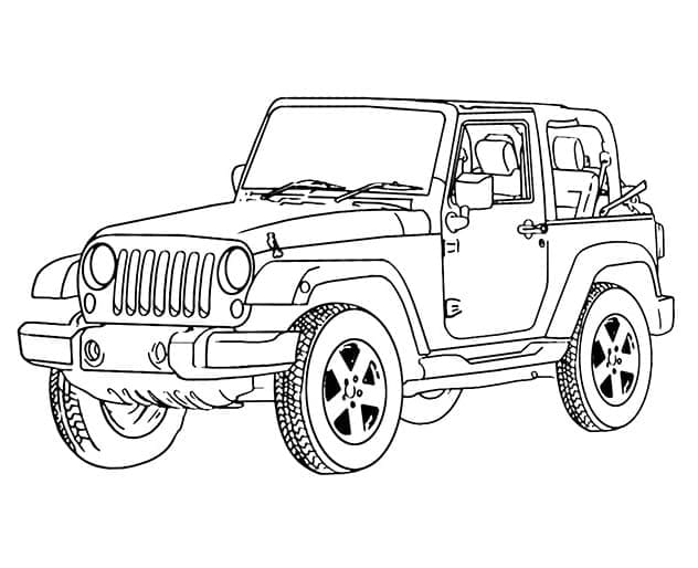 Jeep für 5-jährige Kinder ausmalbilder