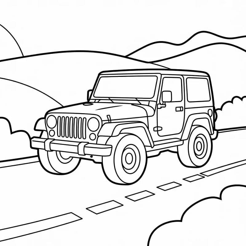 Jeep für Kinder ausmalbilder