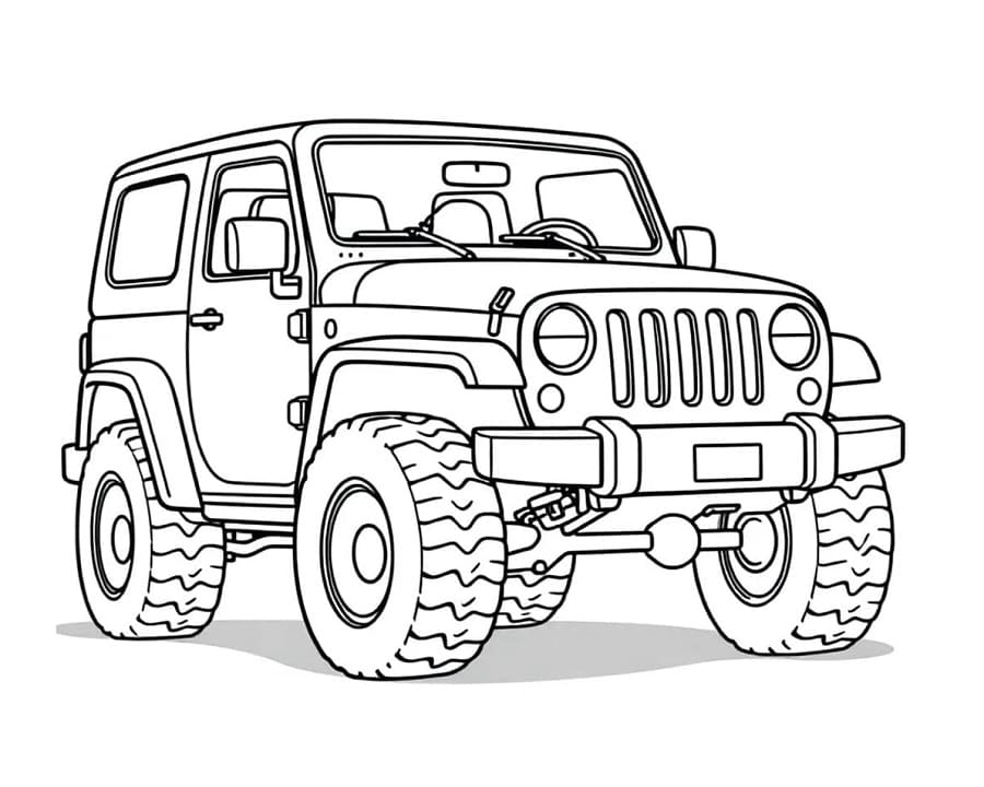 Jeep gratis Druckvorlage ausmalbilder