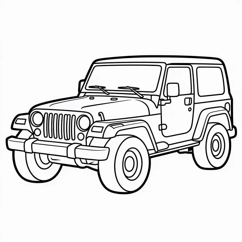 Jeep kostenlos für Kinder ausmalbilder