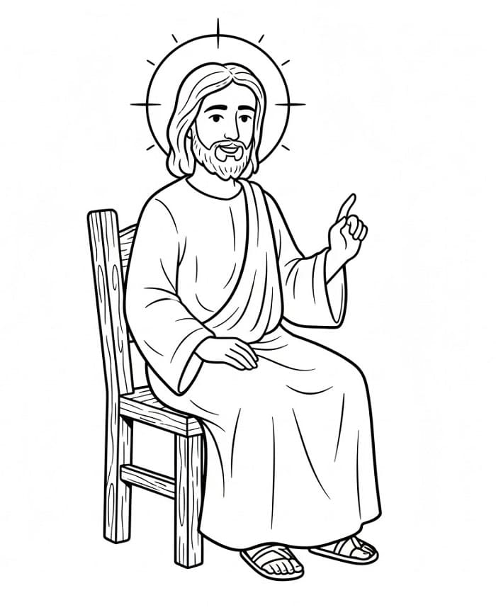Jesus Druckvorlage für Kinder ausmalbilder