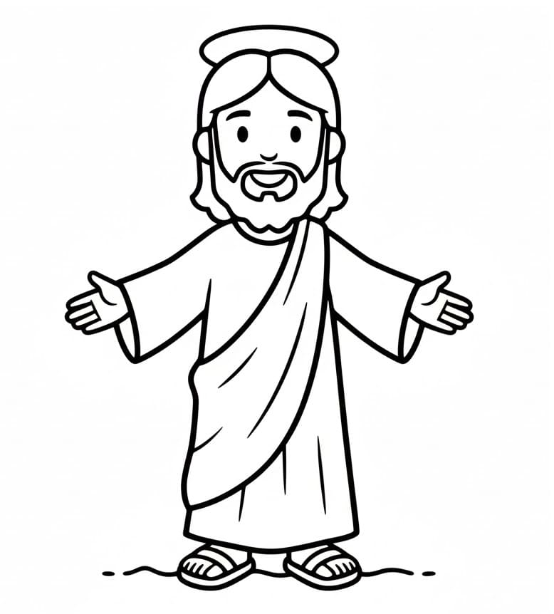 Jesus gratis Druckvorlage ausmalbilder