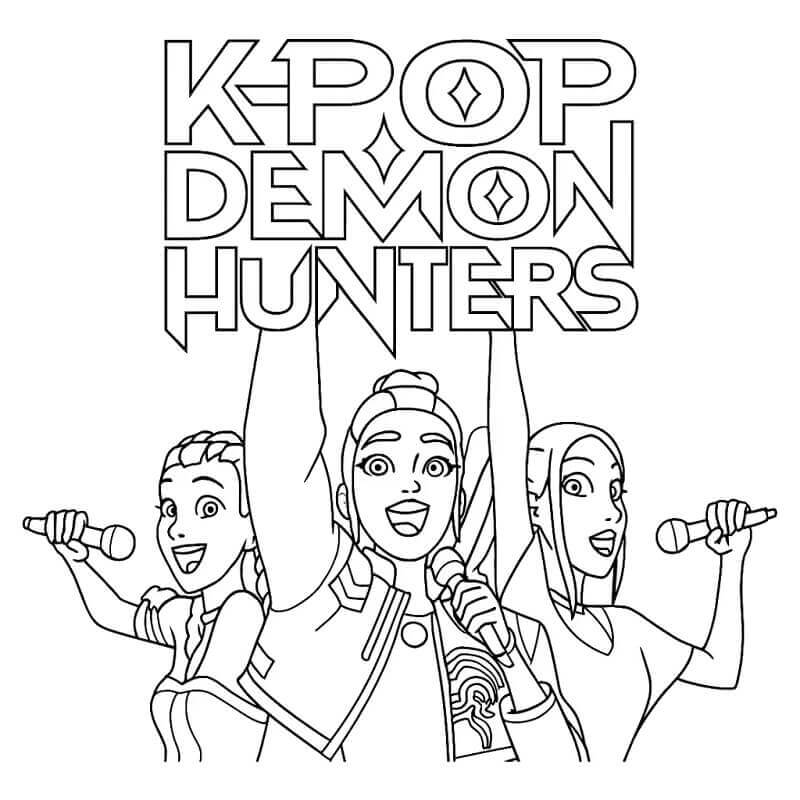 KPop Demon Hunters für 3-jährige Kinder ausmalbilder