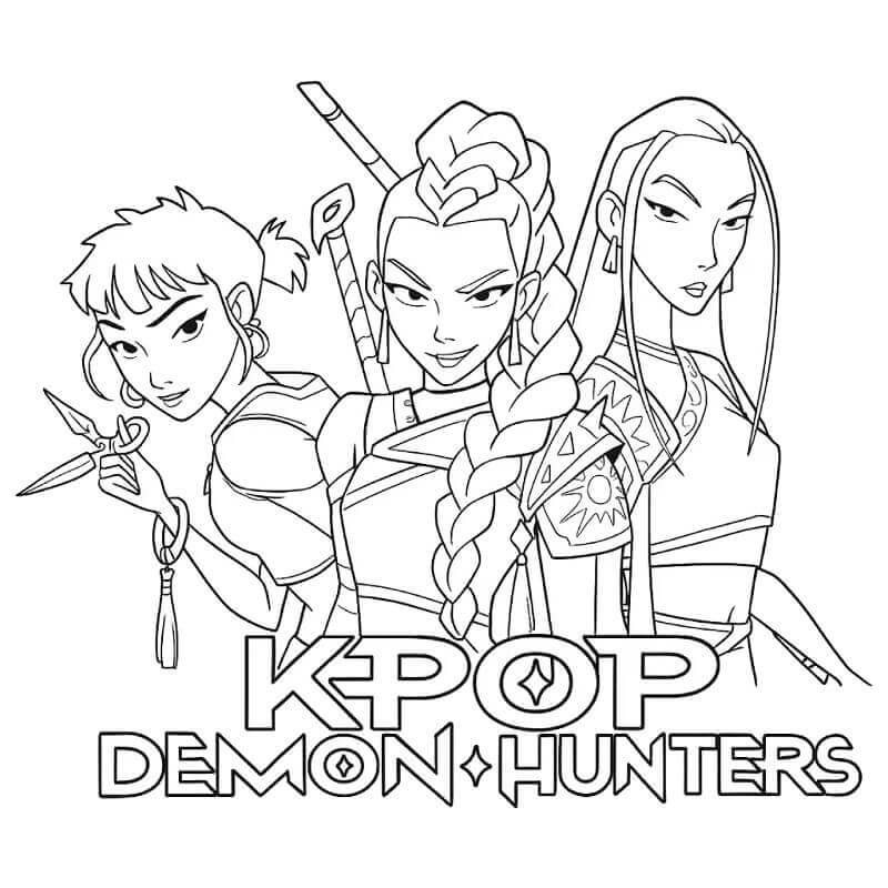 KPop Demon Hunters kostenloses Bild ausmalbilder