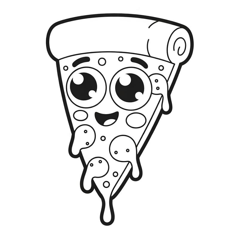 Klassische Pizza ausmalbilder