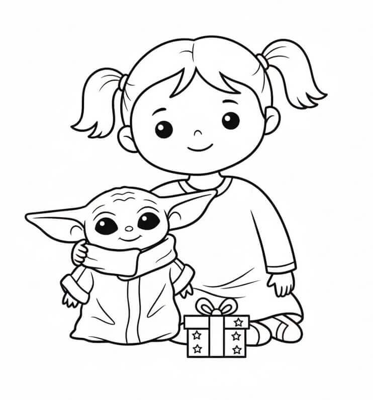 Kleiner Baby Yoda ausmalbilder
