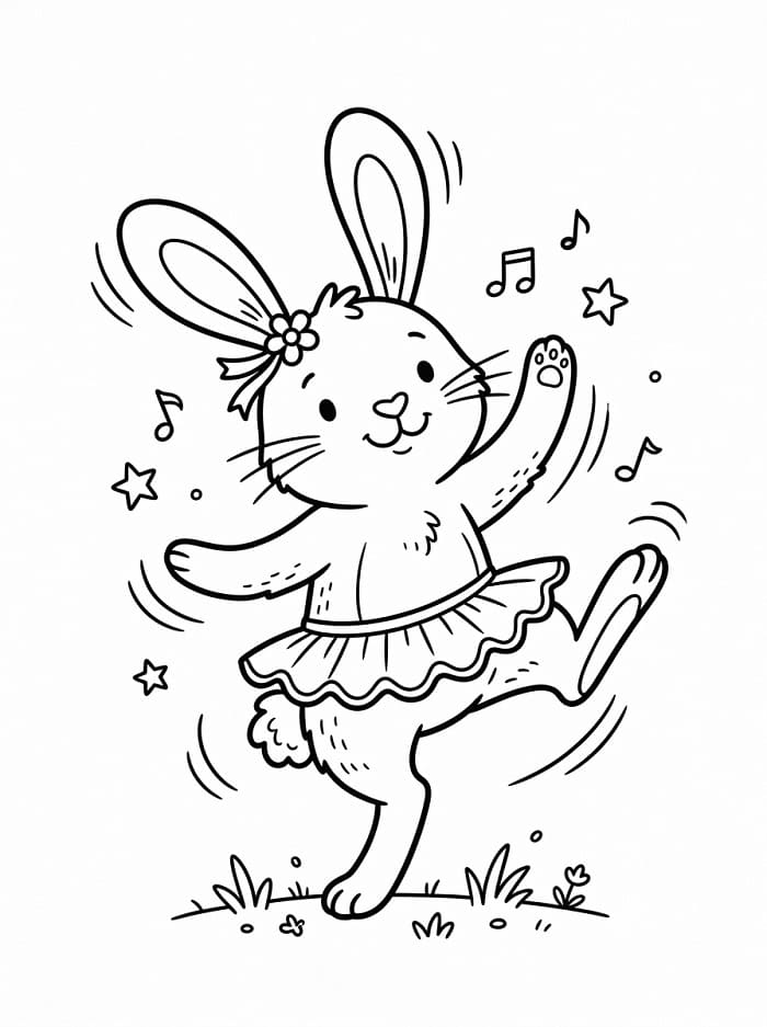 Kleiner niedlicher Hase ausmalbilder