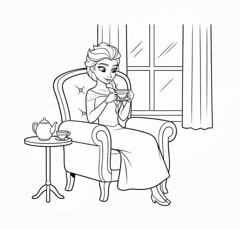 Königin Elsa ausmalbilder