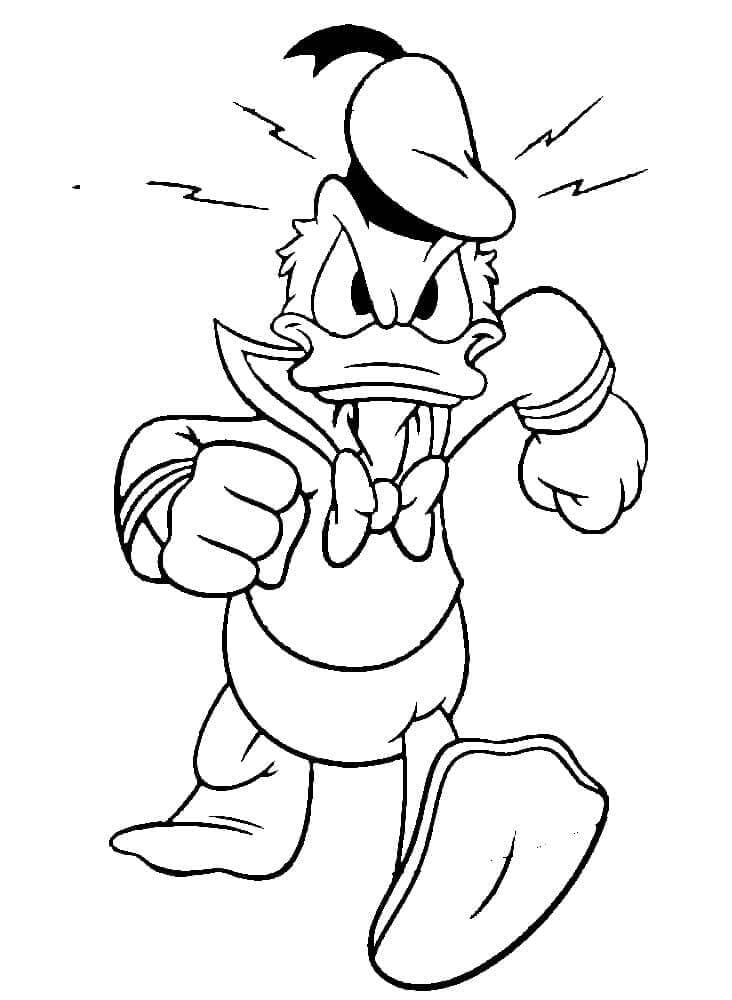 Kostenfrei druckbare Donald Duck Vorlage ausmalbilder