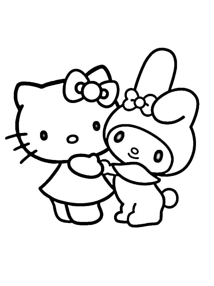 Kostenfrei druckbare My Melody Vorlage ausmalbilder