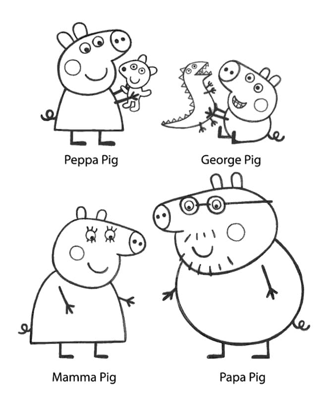 Kostenfrei druckbare Peppa Wutz Vorlage ausmalbilder