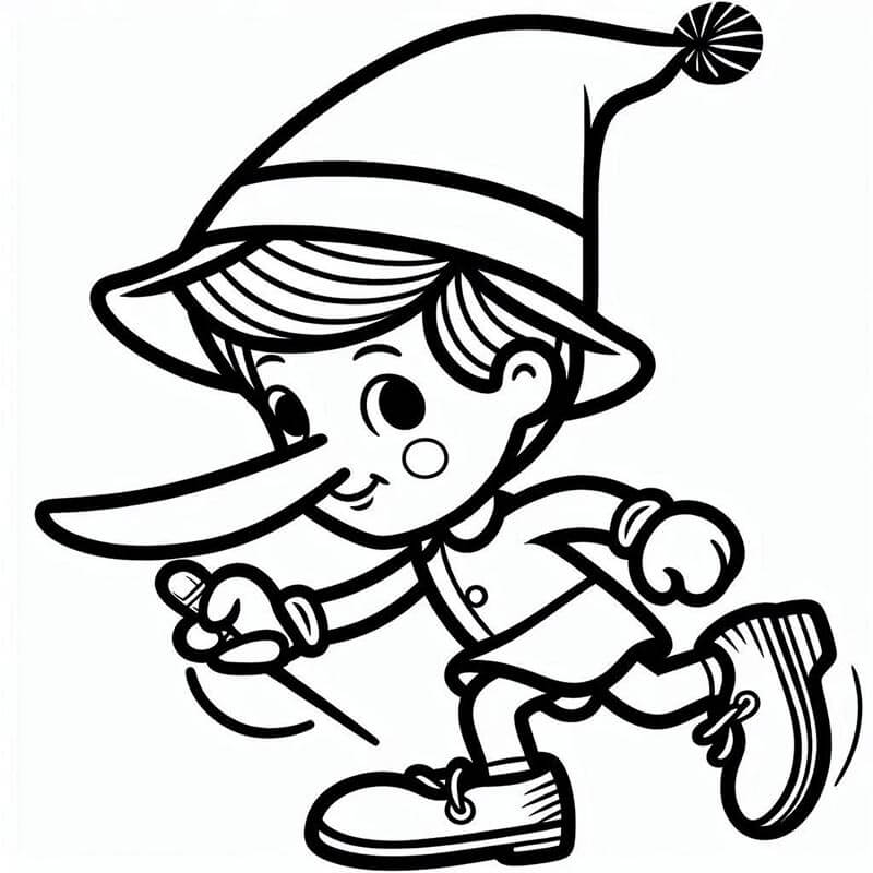 Kostenfrei druckbare Pinocchio Vorlage ausmalbilder