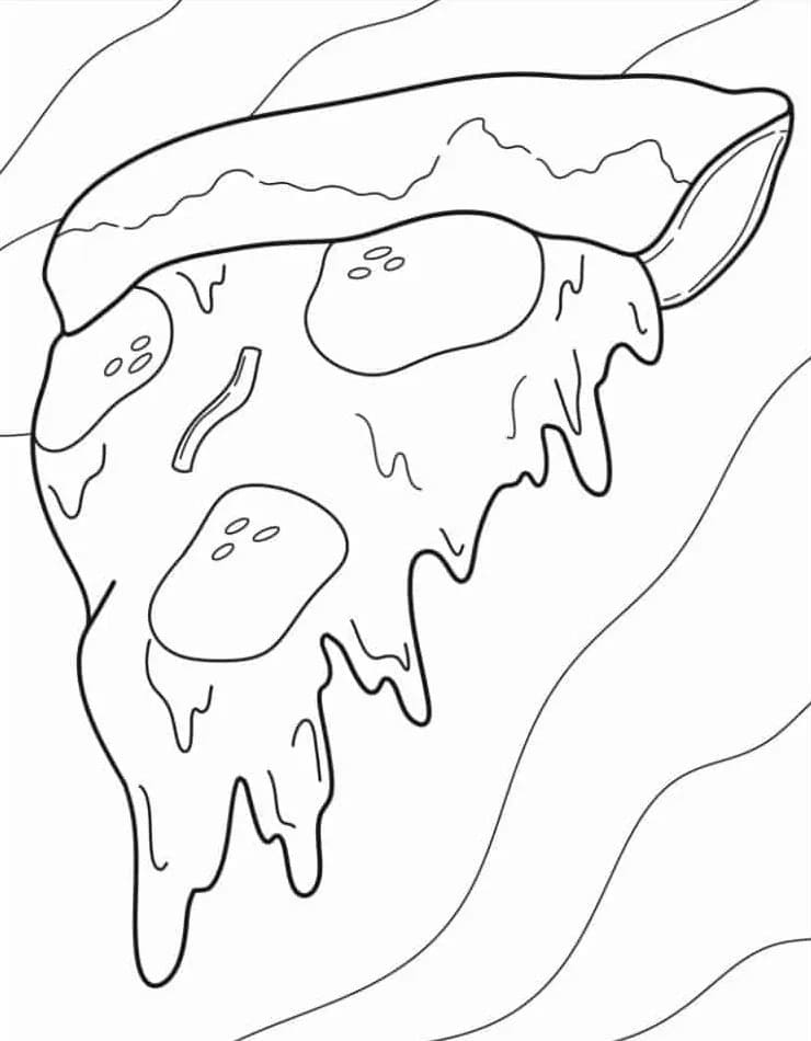 Kostenfrei druckbare Pizza Vorlage ausmalbilder