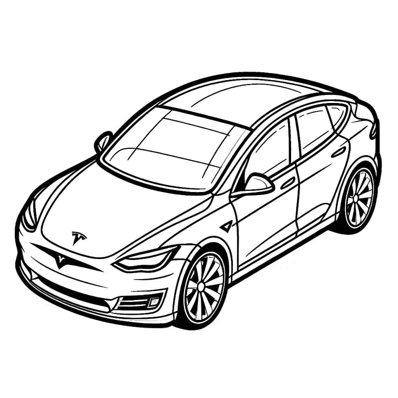 Kostenfrei druckbare Tesla Vorlage ausmalbilder