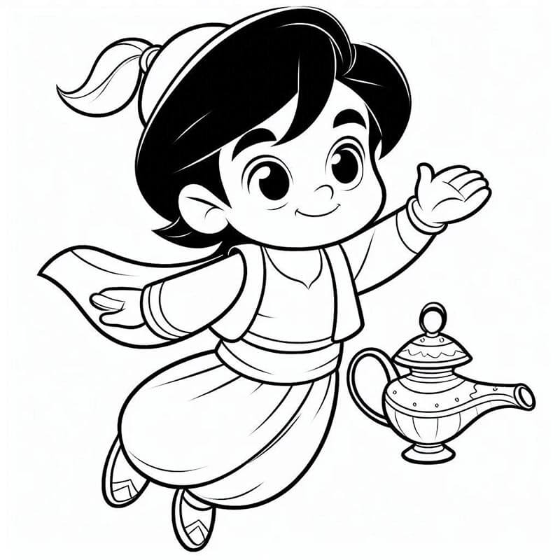 Kostenfrei druckbares Aladdin ausmalbilder