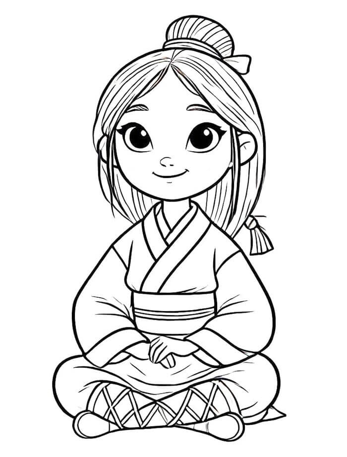 Kostenfrei druckbares Mulan ausmalbilder