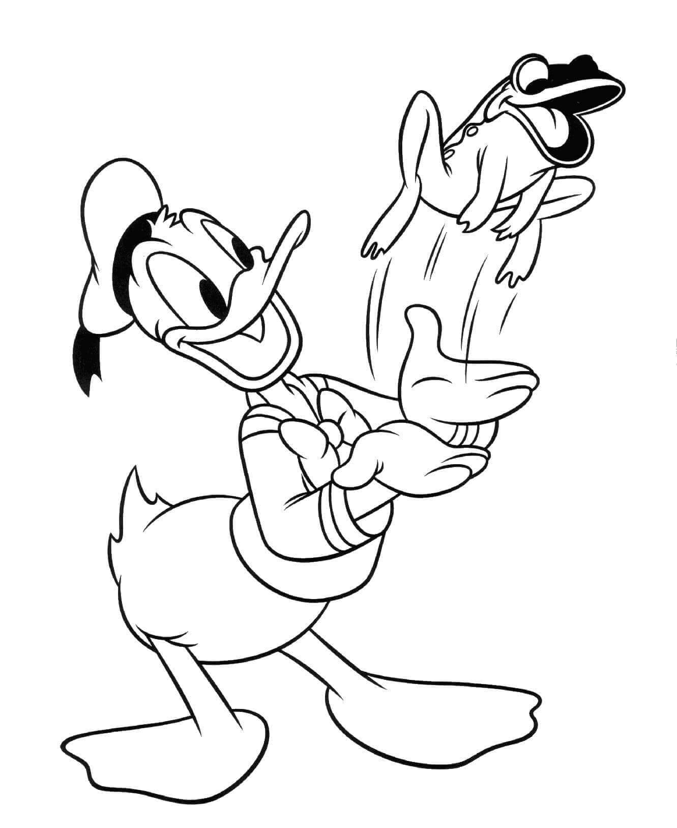 Kostenlos druckbarer Donald Duck ausmalbilder