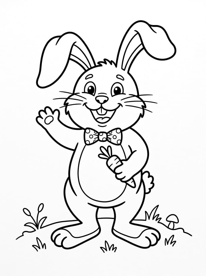 Kostenlos druckbarer Hase ausmalbilder