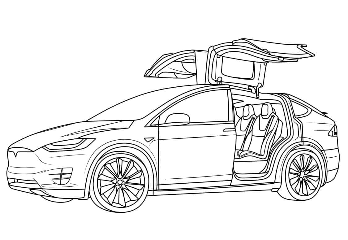 Kostenlos druckbarer Tesla ausmalbilder