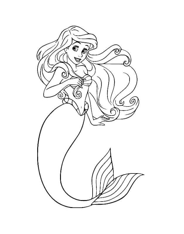 Kostenlos druckbares Arielle die Meerjungfrau ausmalbilder