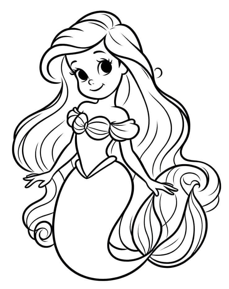 Kostenlose Arielle ausmalbilder