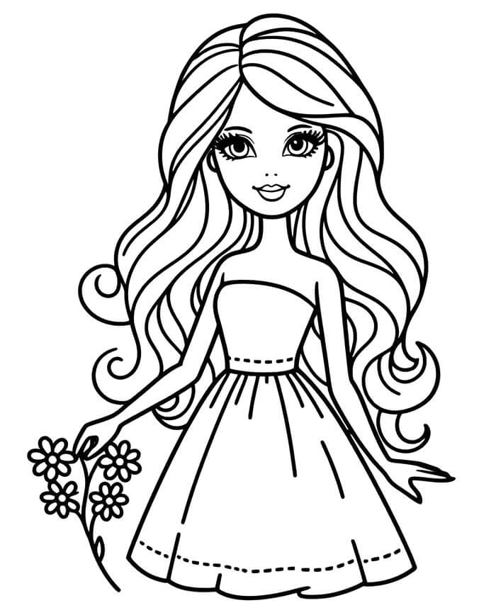 Kostenlose Barbie Druckvorlage ausmalbilder