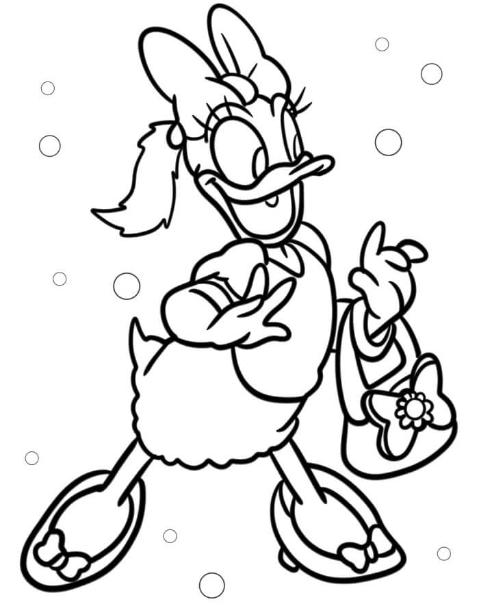 Kostenlose Daisy Duck für Kinder ausmalbilder