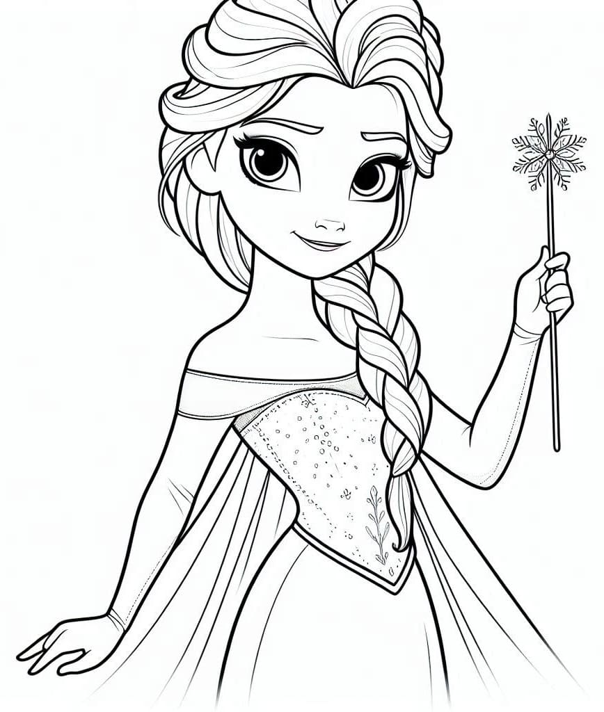 Kostenlose Elsa zum Ausdrucken ausmalbilder