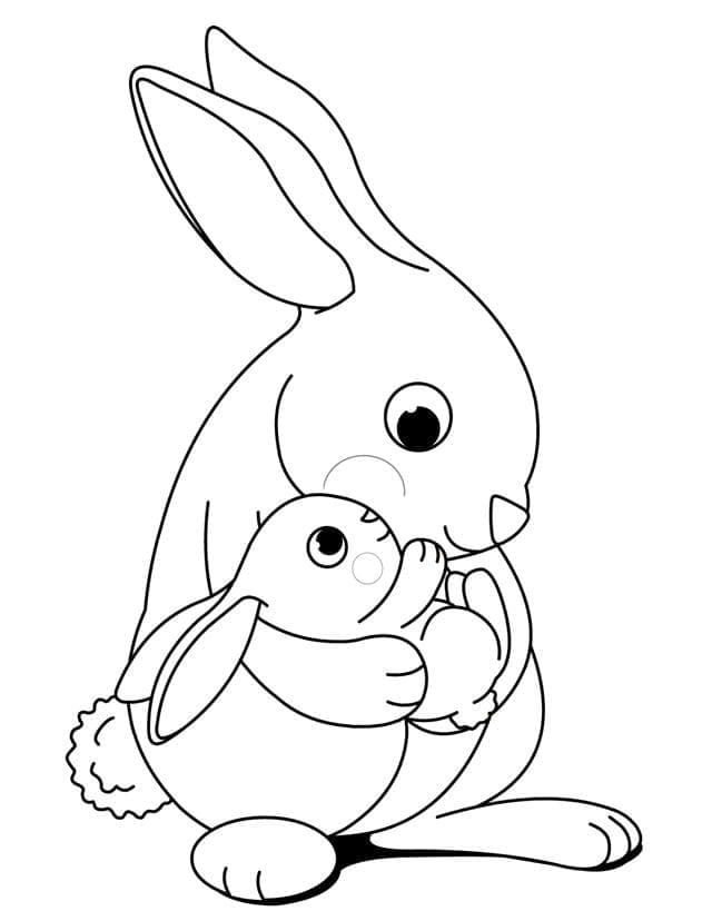 Kostenlose Hase Druckvorlage ausmalbilder