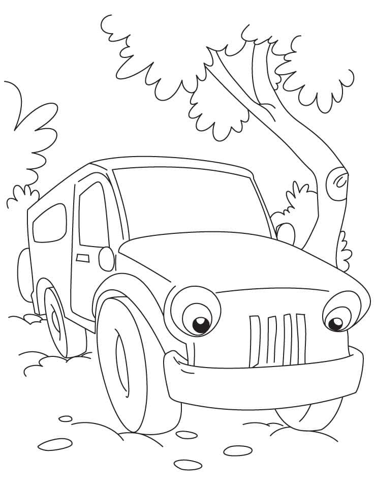 Kostenlose Jeep Druckvorlage ausmalbilder