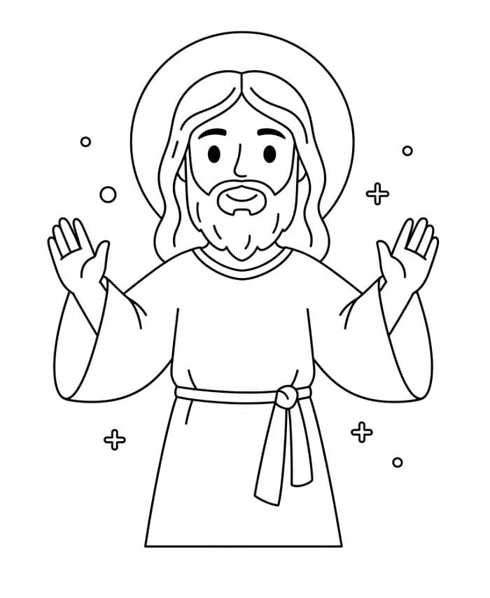 Kostenlose Jesus Druckvorlage ausmalbilder
