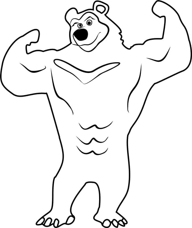 Kostenlose Masha und der Bär ausmalbilder